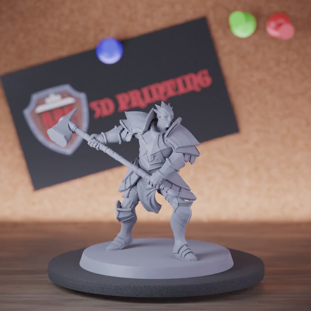 Paladin 5e | DnD Celestial Knight Fighter Hammer Miniature