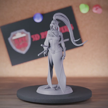 Fighter 5e | DnD Female Samurai Warrior Miniature