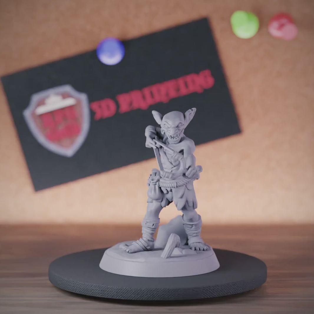 Goblin 5e | DnD Goblin Fighter Slingshot Miniature