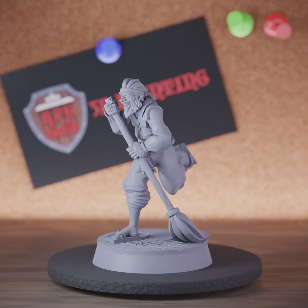 Pirate 5e | DnD Floor Scrubber NPC II Miniature