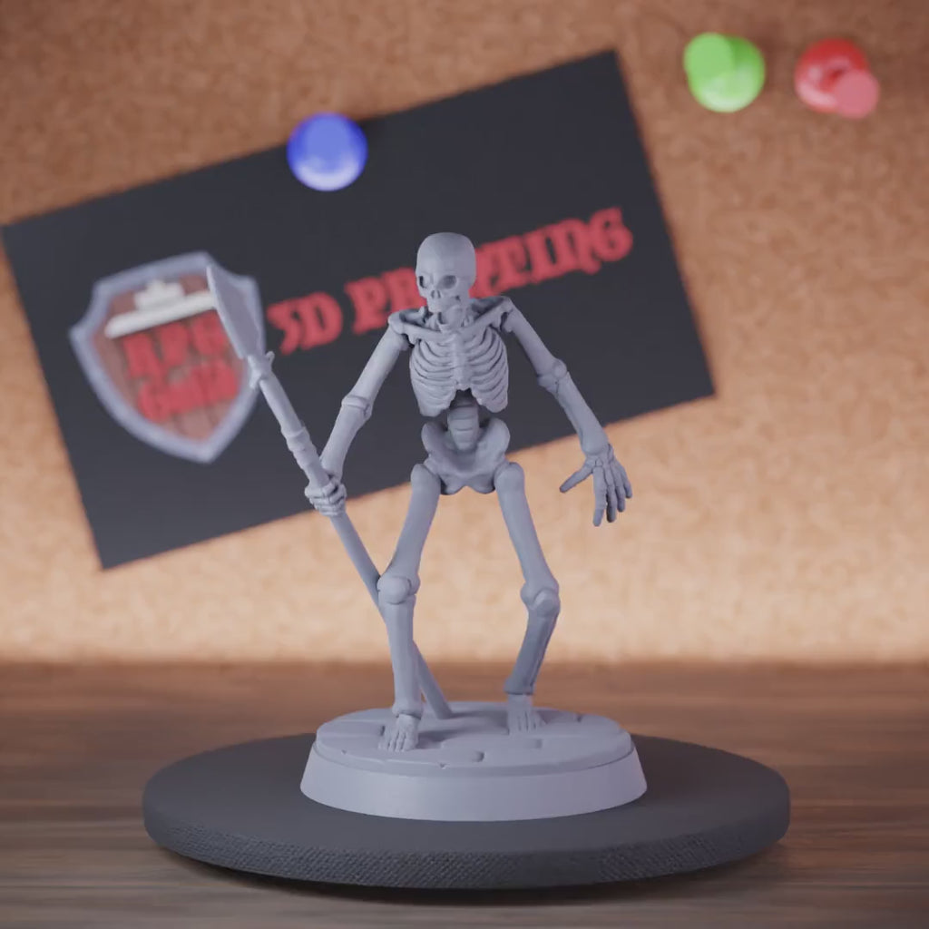 Skeleton 5e | DnD Simple Undead Skeleton Spear Miniature