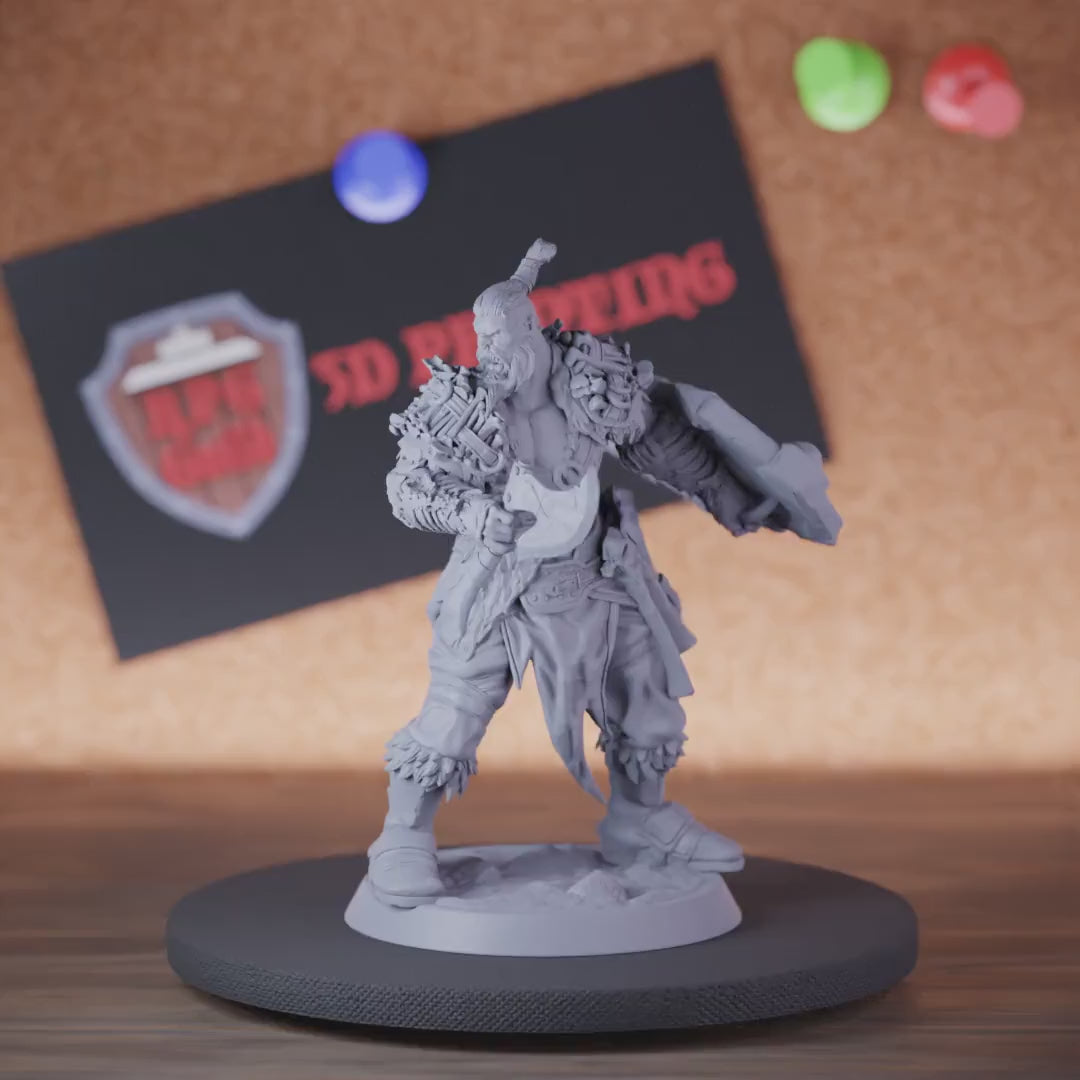 Orc 5e | DnD Orc Guard Warrior Battleaxe Miniature