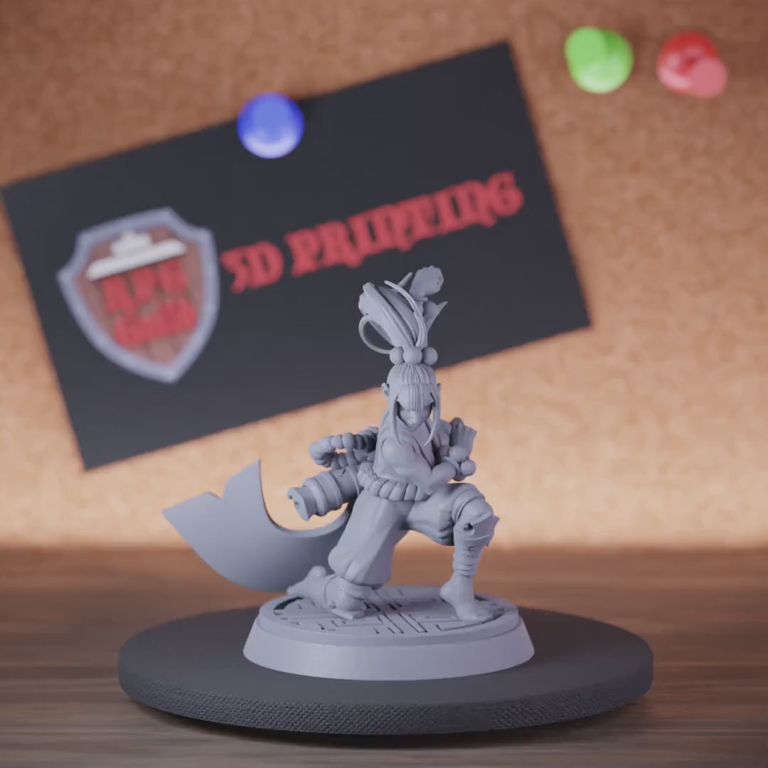 Mönch 5e | DnD Miniatur einer weiblichen Faustmönchin 