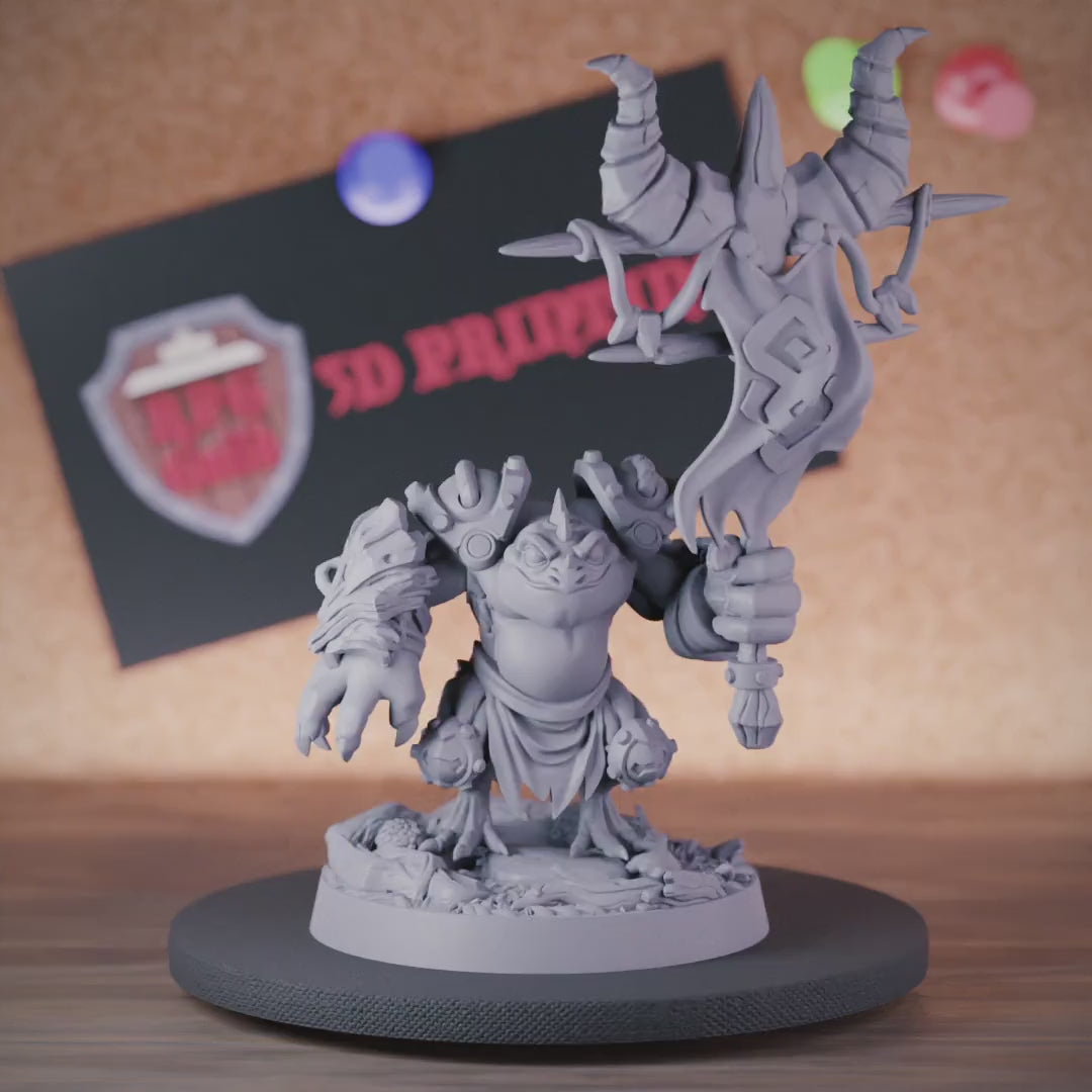 Grung 5e | DnD Grung Warrior Bannerman Miniature