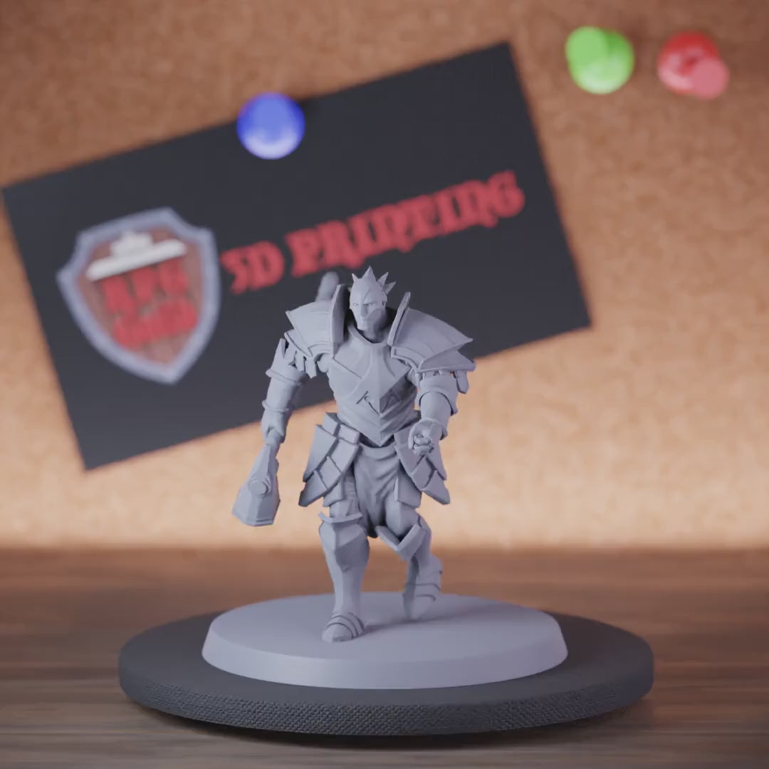 Paladin 5e | DnD Celestial Knight Warrior Hammer Miniature