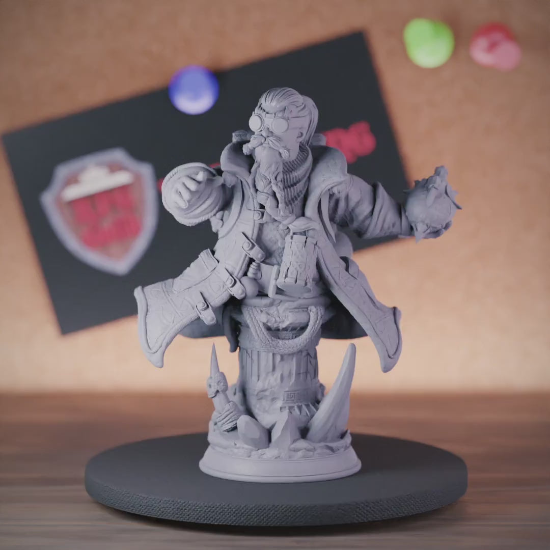 Dwarf Alchemist Bust | DnD Dwarf Miniature