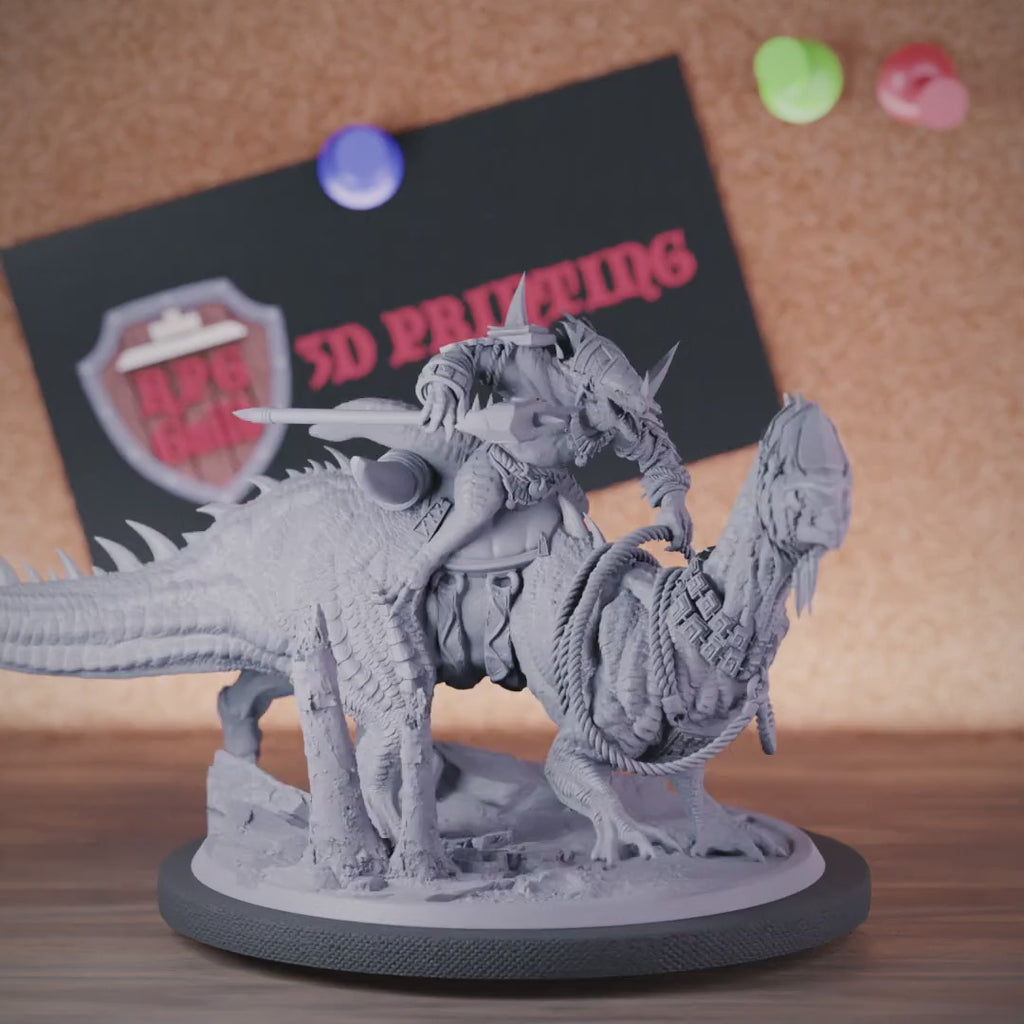 Lizardfolk 5e | DnD Lizardfolk Swamp Cavalry Monster Miniature