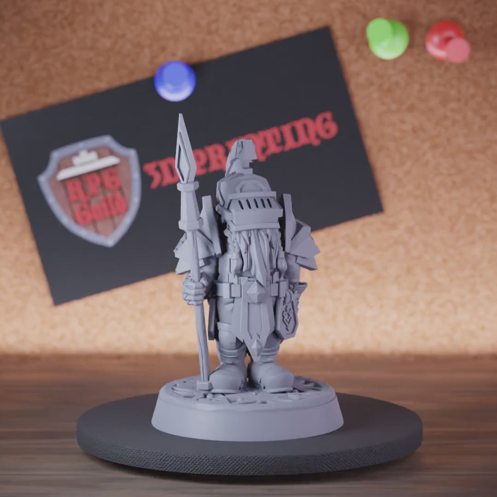 Dwarf 5e | DnD Dwarf Armored Gladiator Miniature