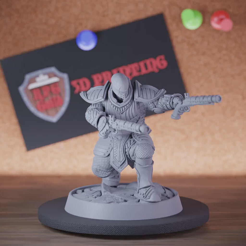Paladin 5e | DnD Armored Paladin Gunslinger Miniature
