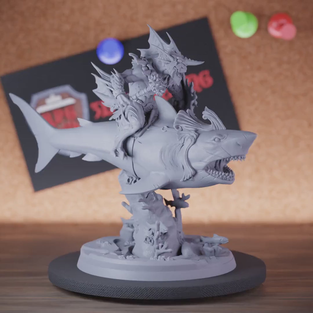 Sahuagin 5e | DnD Sahuagin Shark Rider Mace Miniature