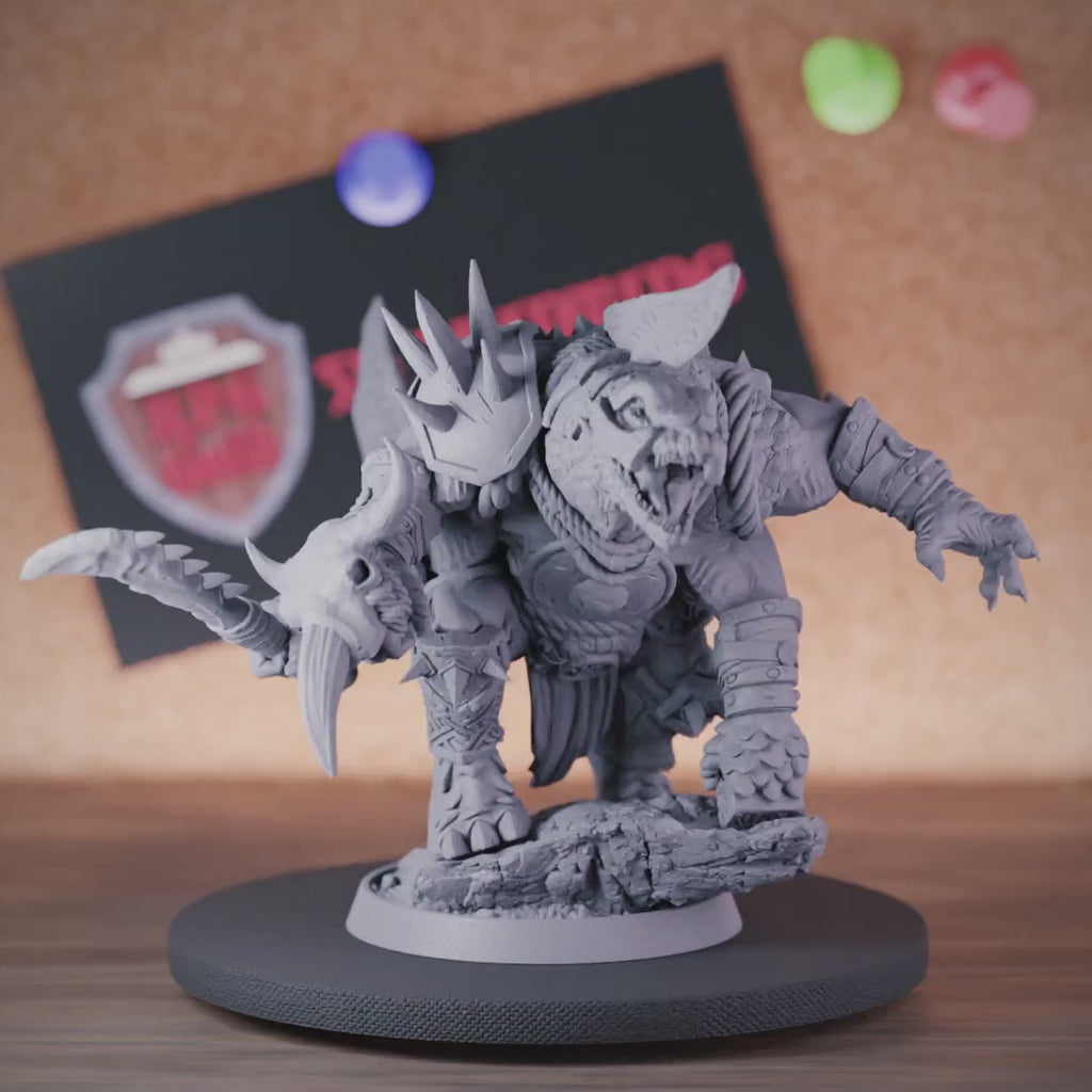 Crocodilian 5e | DnD Tribal Warrior Monster Miniature