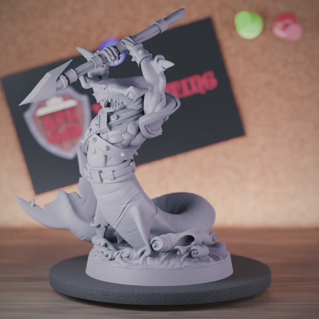 Sharkfolk 5e | DnD Sharkfolk Fighter Miniature