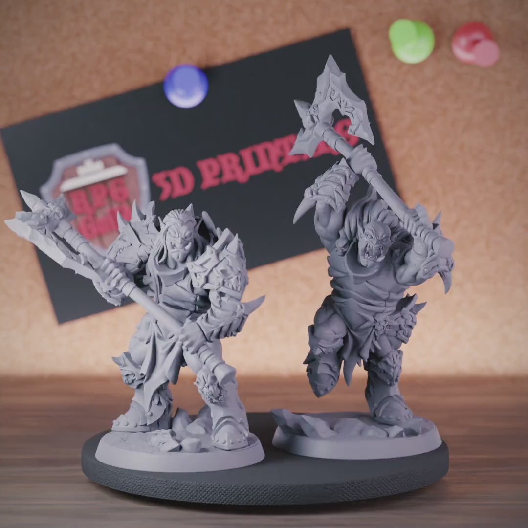 Orc Set 5e | DnD Set of 2 Miniatures
