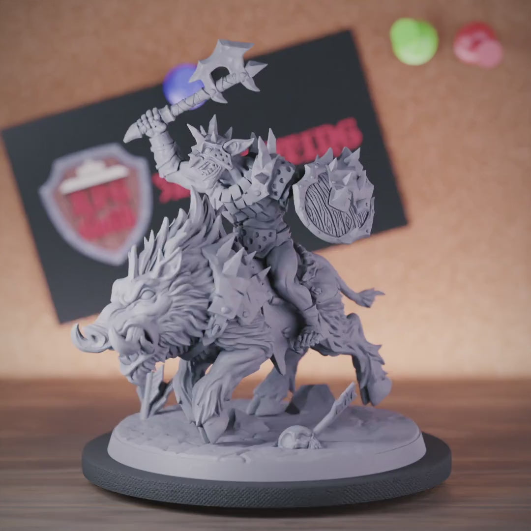 Goblin 5e | DnD Goblin Warrior Boar Rider Miniature