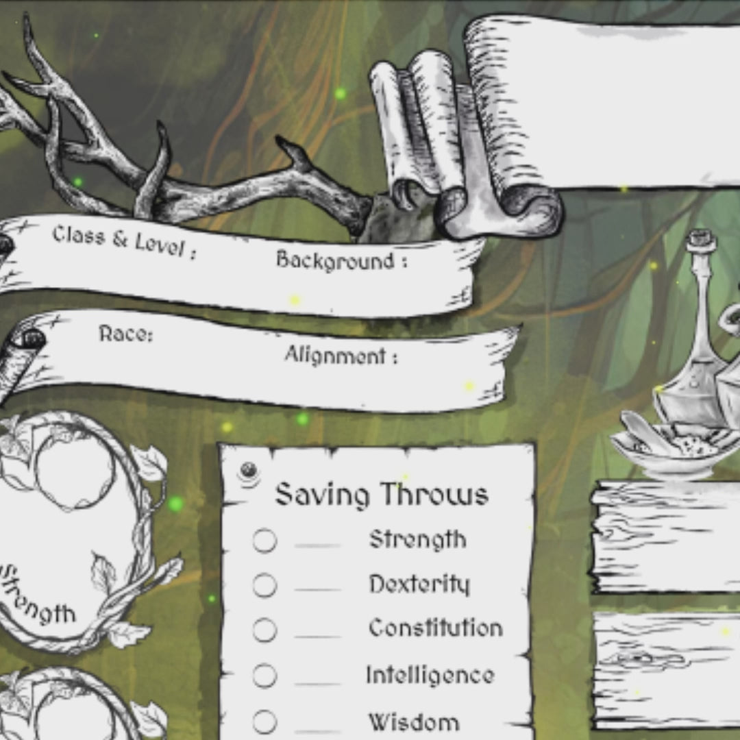 Printable DnD Character Sheet 5e PDF - Druid | RPG Guild