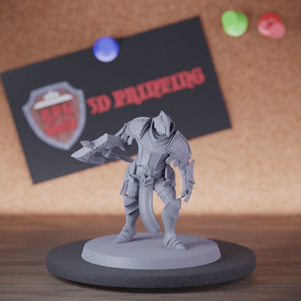 Paladin 5e | DnD Holy Armored Soldier Battleaxe Miniature