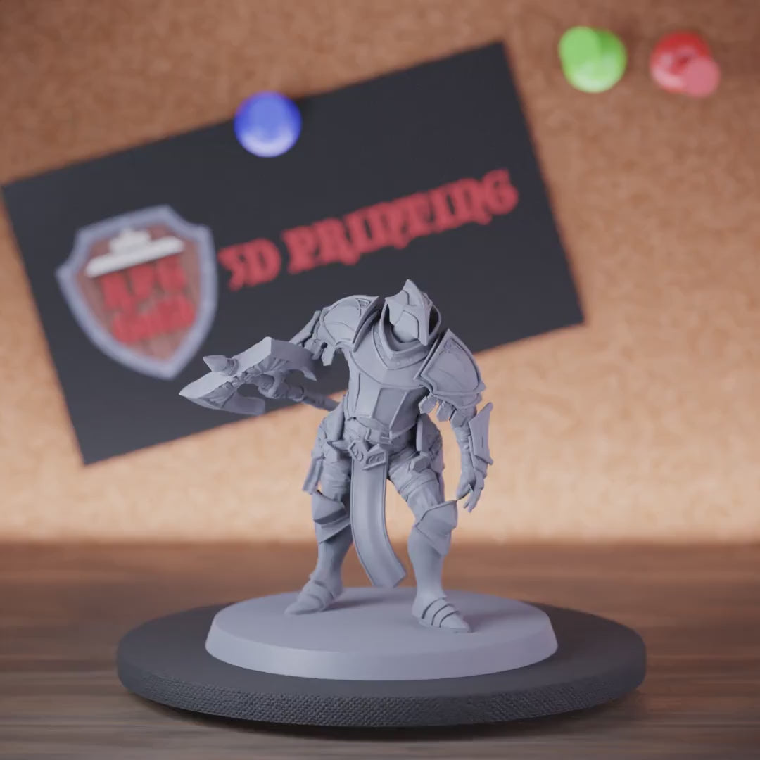 Paladin 5e | DnD Holy Armored Soldier Battleaxe Miniature