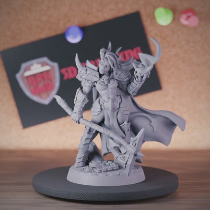 Tiefling 5e | DnD Tiefling Fighter Warlock Miniature