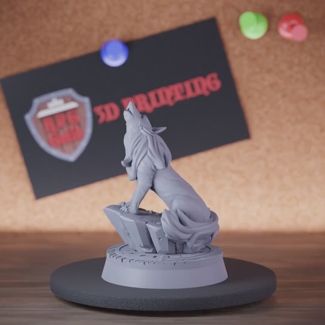 Wolf 5e | DnD Howling Wolf Beast Miniature
