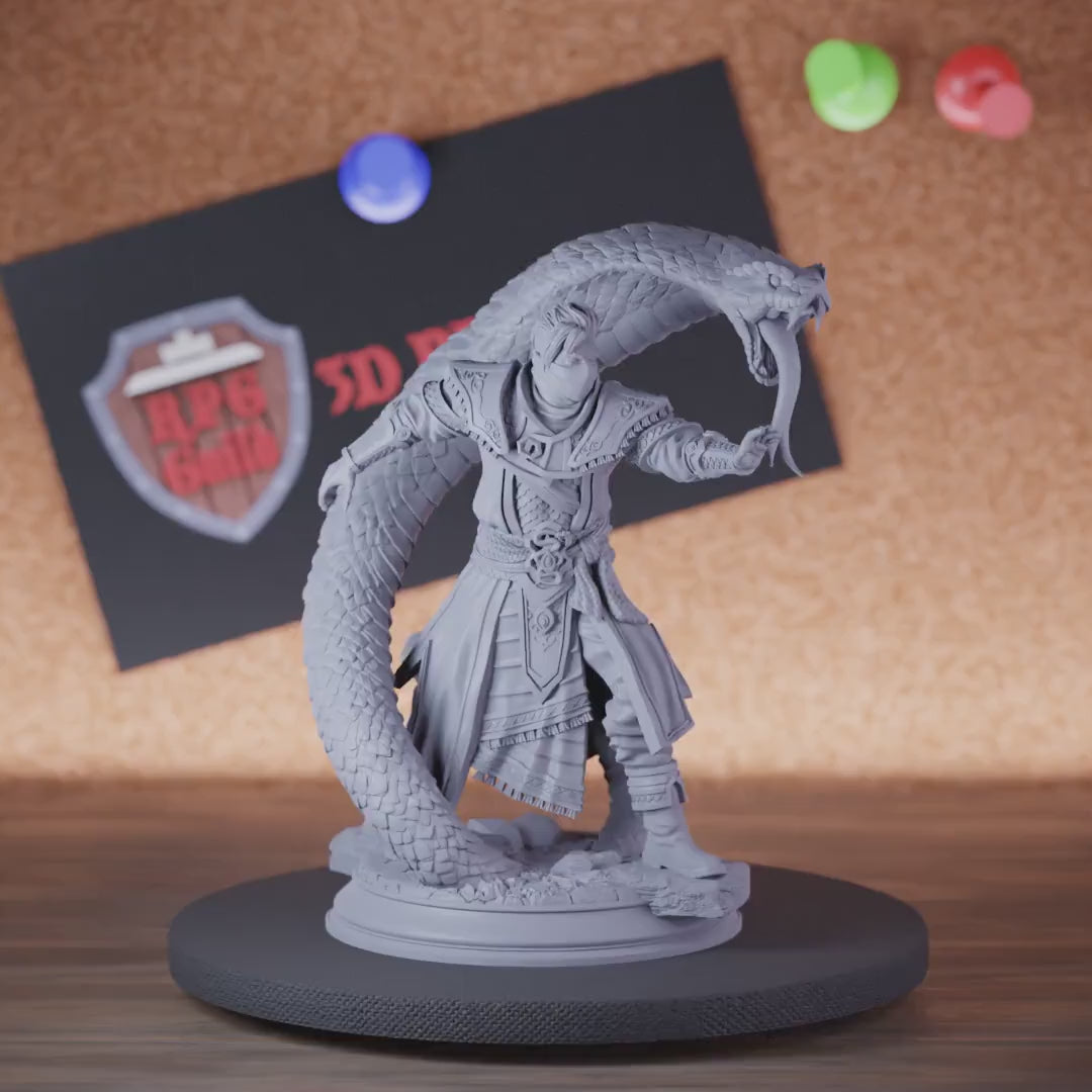 Mönch 5e | DnD Menschlicher Schlangenbeschwörer Miniatur 