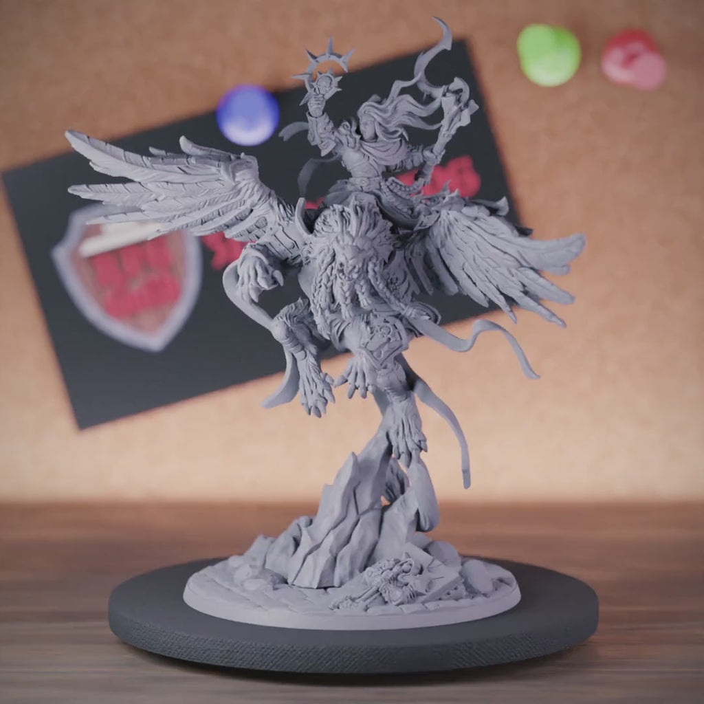 5e Paladin | DnD Paladin Geflügelter Löwenreiter Miniatur 