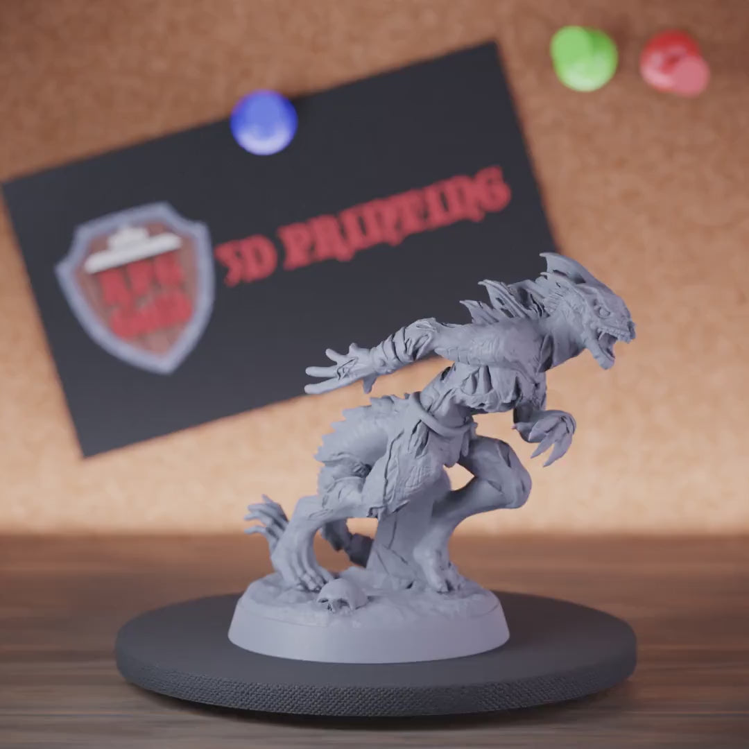 Undead 5e | DnD Undead Zombie Lizardfolk Miniature