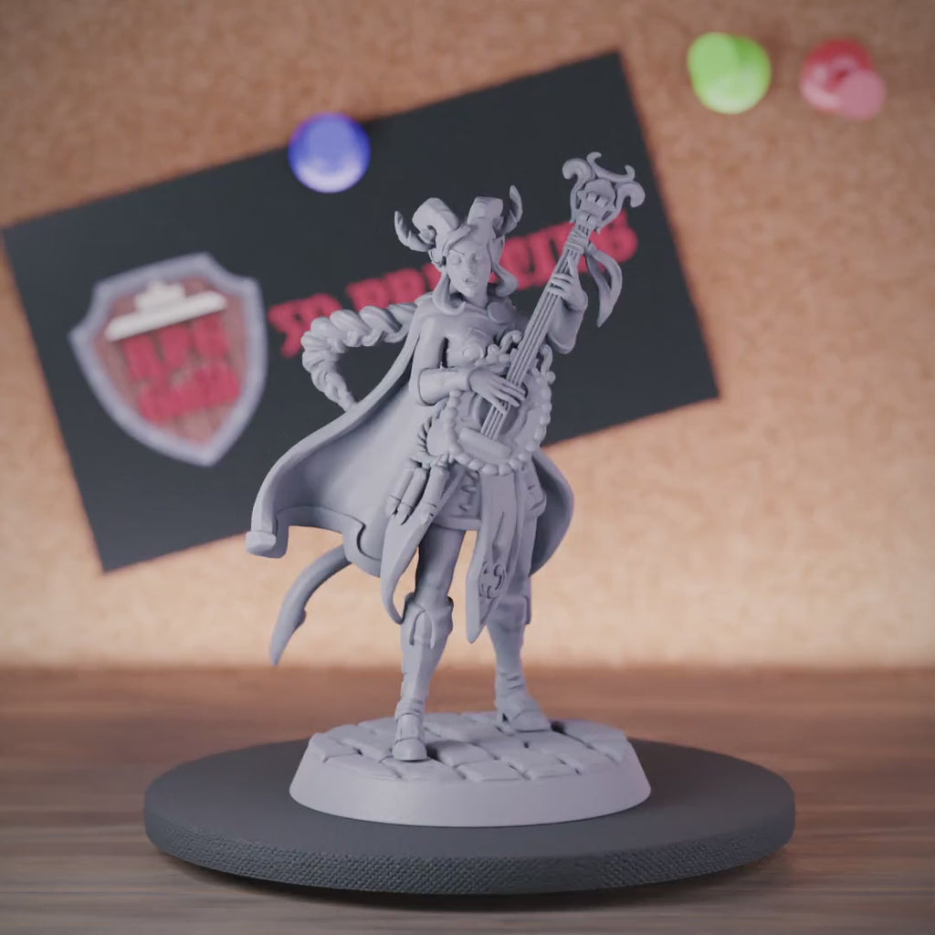 Tiefling 5e | DnD Female Tiefling Bard Miniature