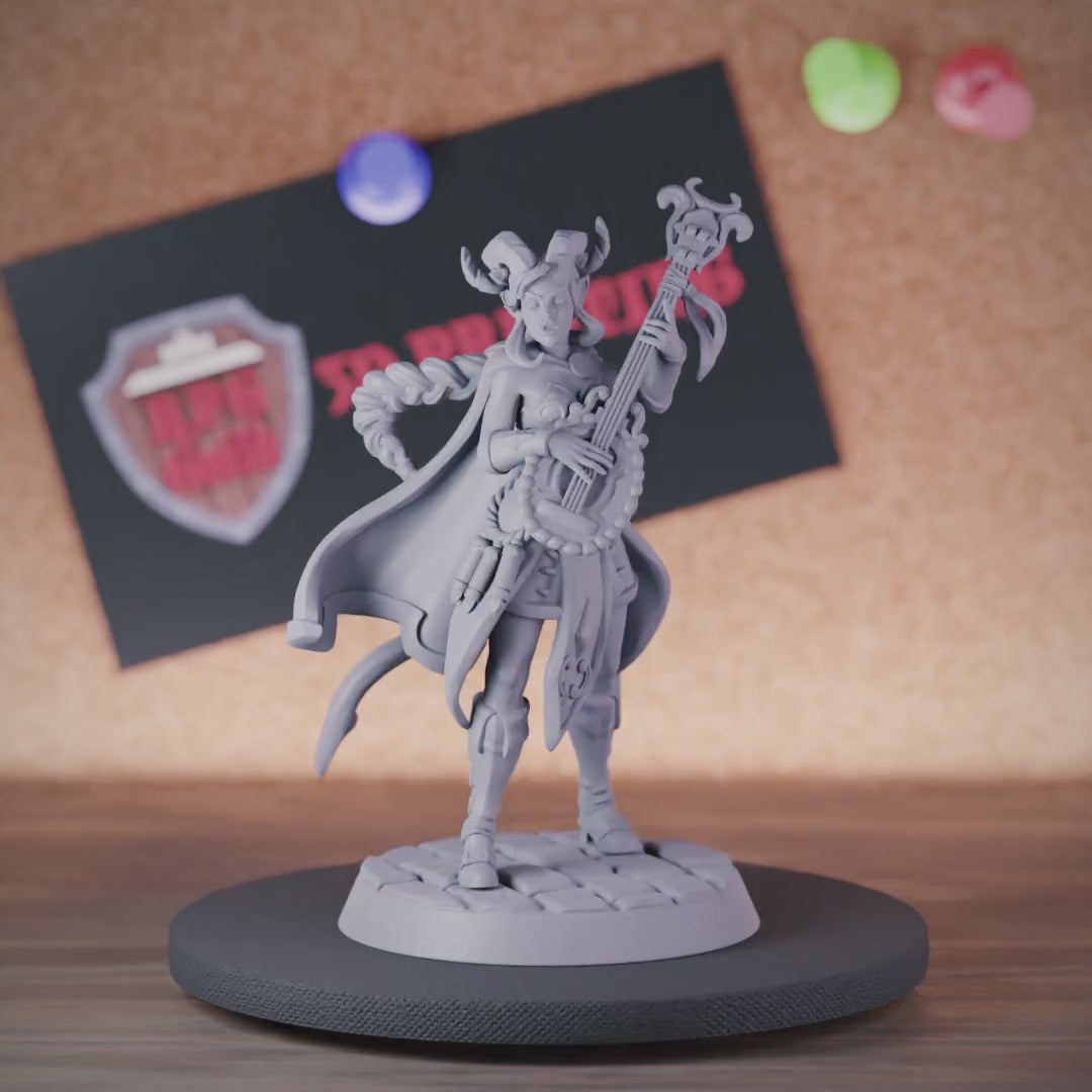 Tiefling 5e | DnD Female Tiefling Bard Miniature