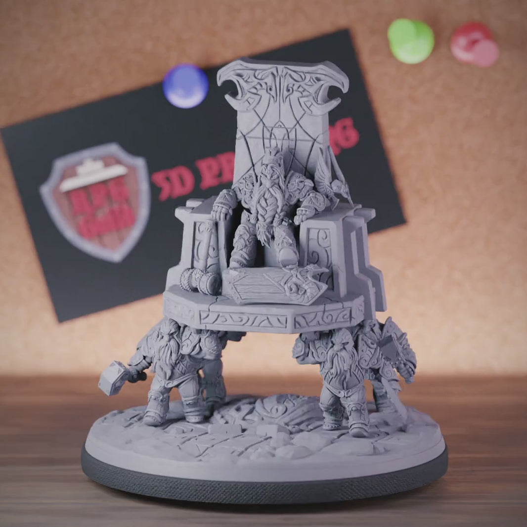 Dwarf 5e | DnD Dwarf King Throne Miniature