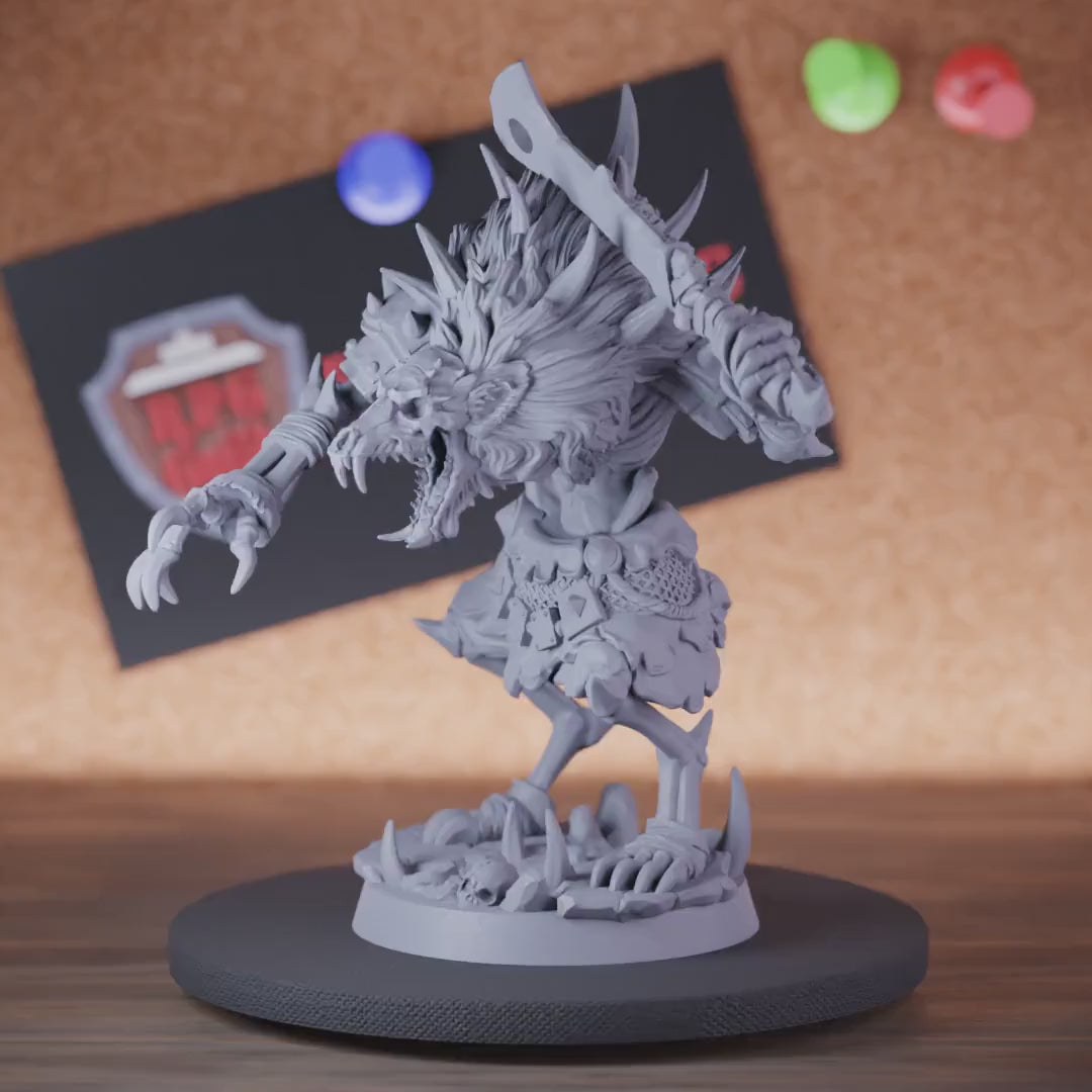 Gnoll 5e | DnD Bone Gnoll Warchief Monster Miniature