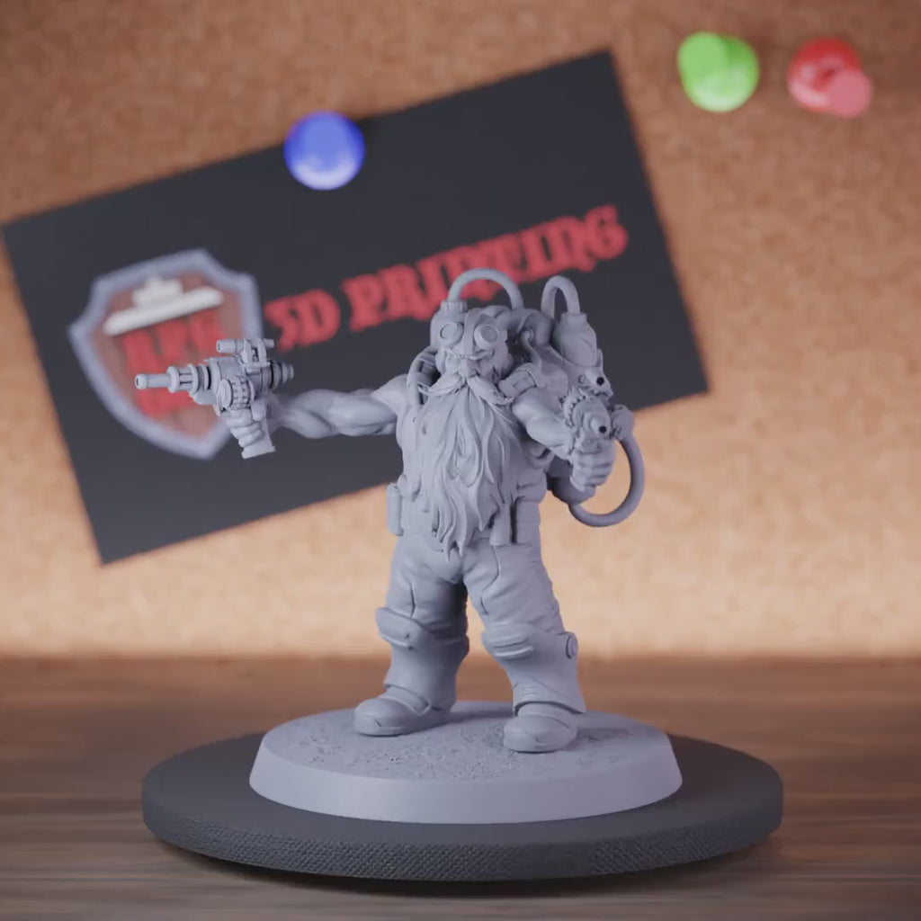 Artificer 5e | DnD Steampunk Dwarf Gunslinger Miniature