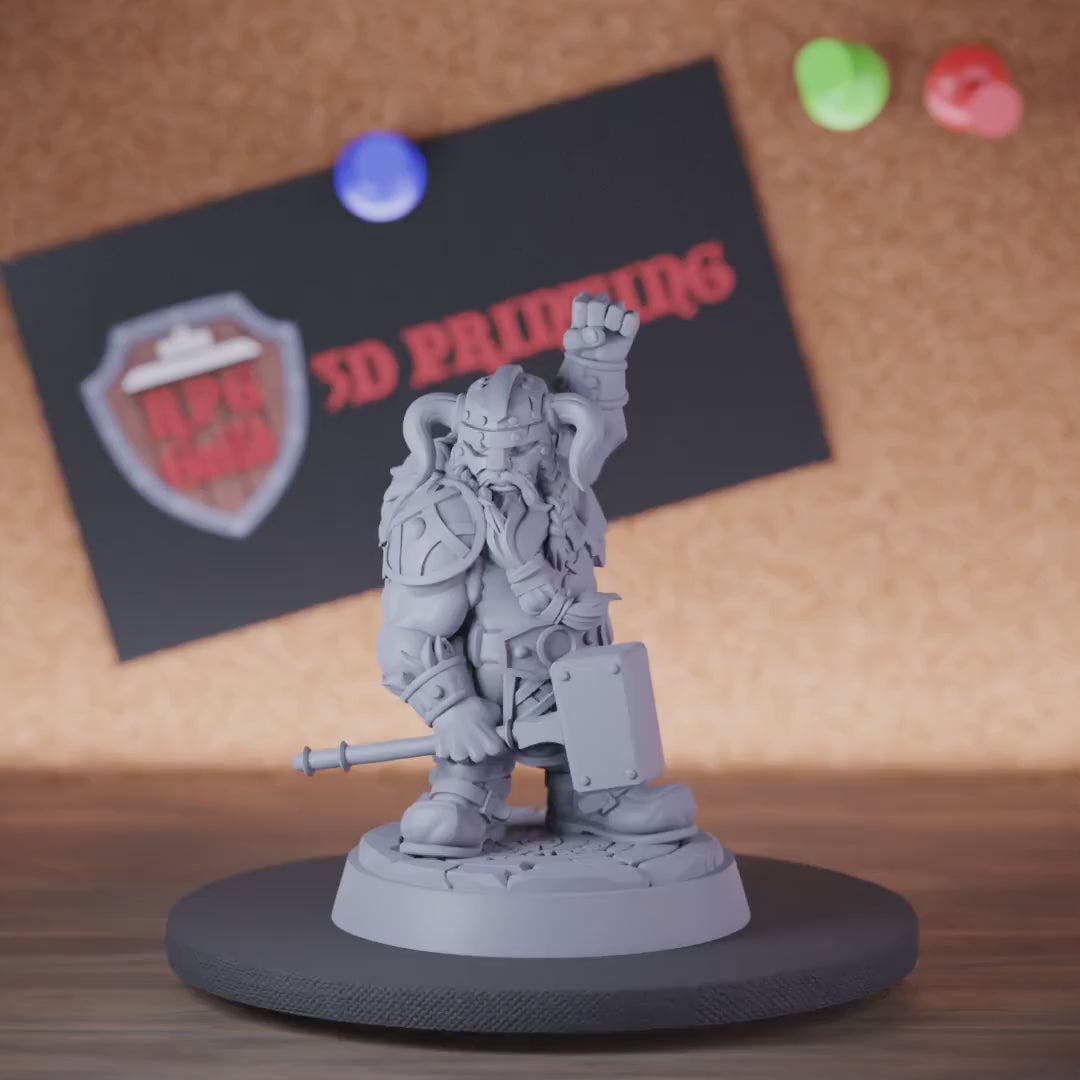 Viking 5e | DnD Cheering Dward Viking Miniature