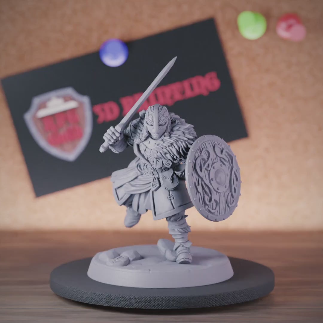 Fighter 5e | DnD Fighter Northman Shieldmaiden Miniature