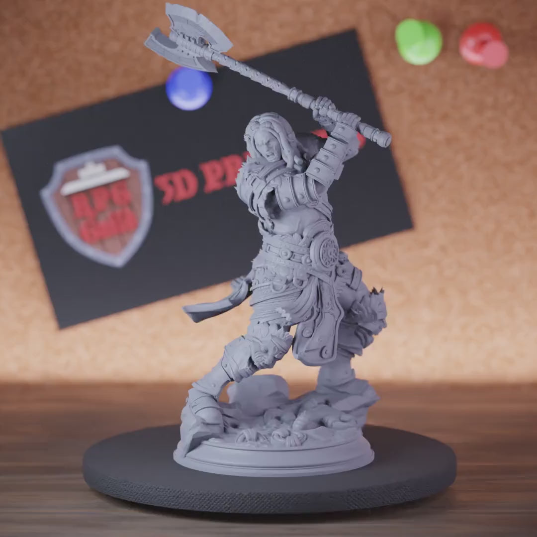 Barbarian 5e | DnD Barbarian Guardian Battleaxe Miniature