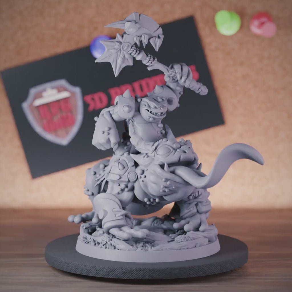 Grung 5e | DnD Toad Rider Battleaxe Miniature