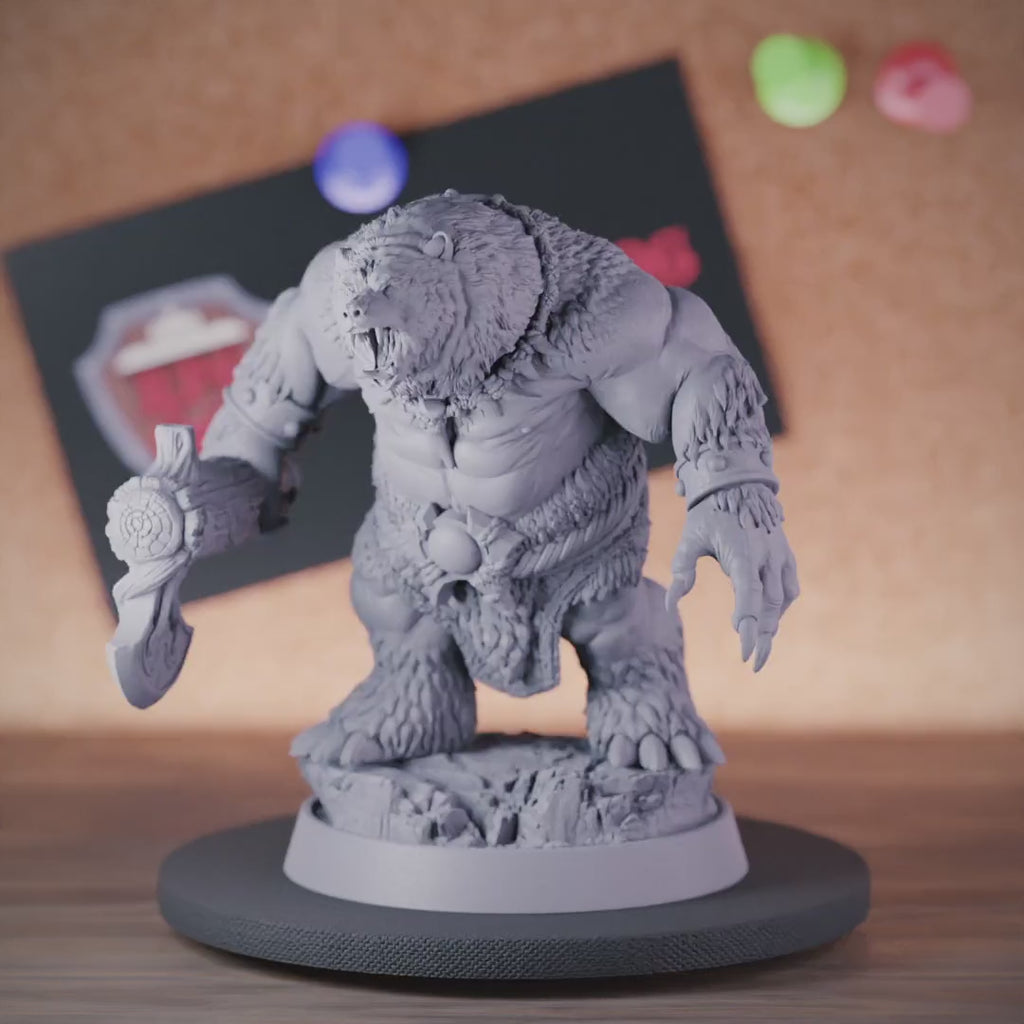 Werebear 5e | DnD Werebear Barbarian Beast Miniature