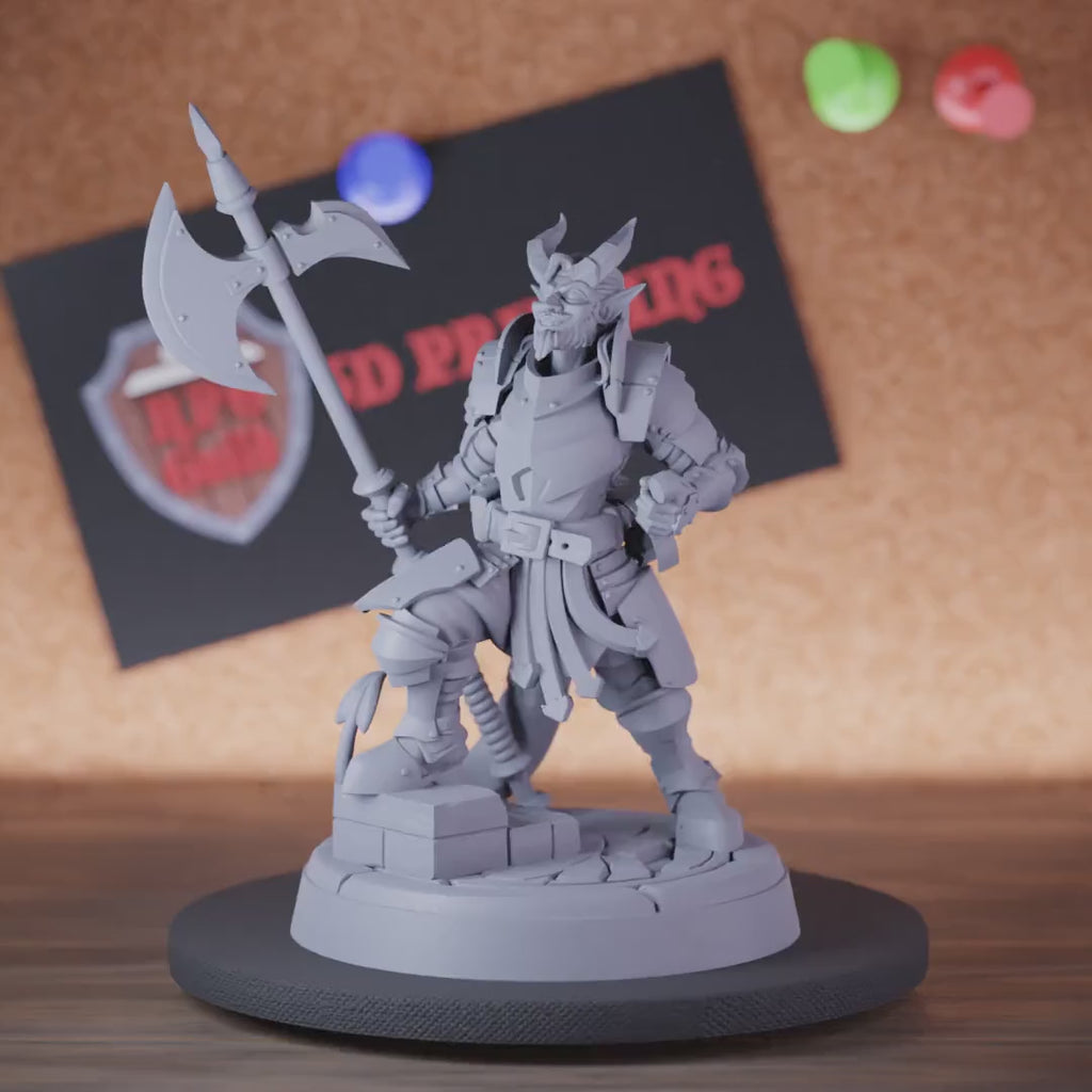 Tiefling 5e | DnD Tiefling Fighter Greataxe Miniature