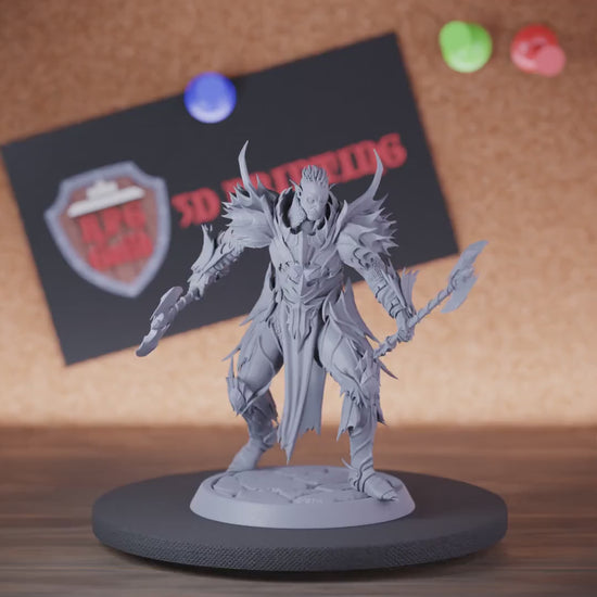 Drow 5e | DnD Paladin Drow Battleaxe Miniature