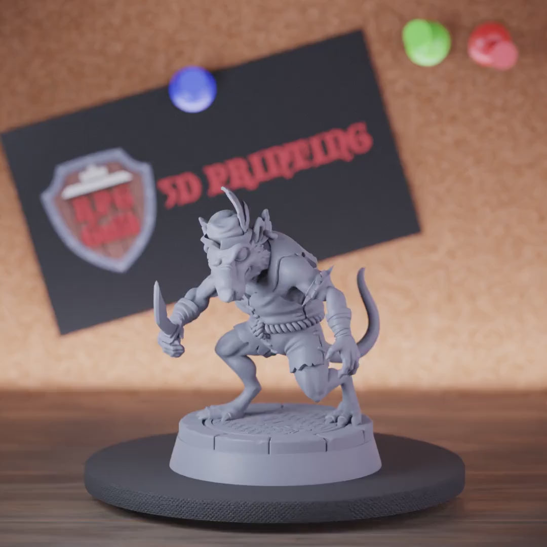 Ratmen 5e | DnD Young Dagger Assasin Miniature