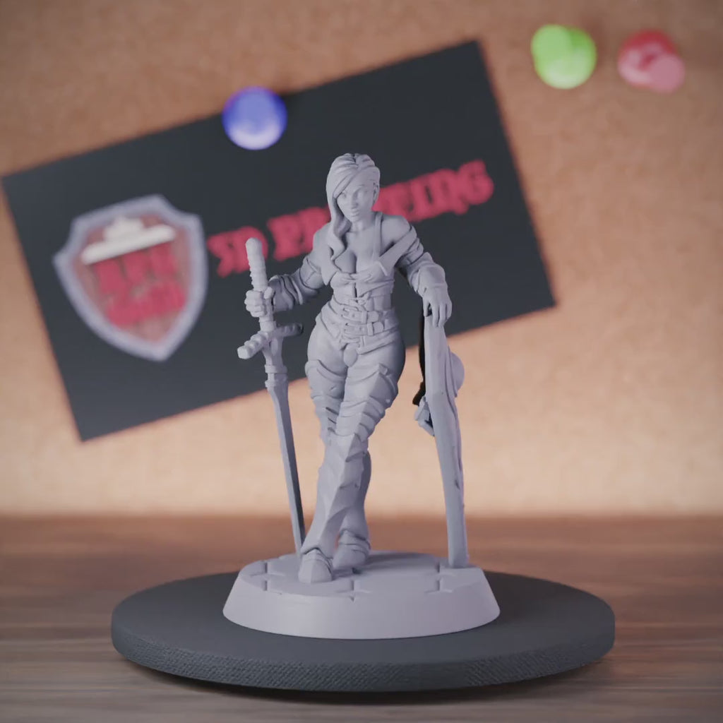Fighter 5e | DnD Fighter Female Knight Miniature