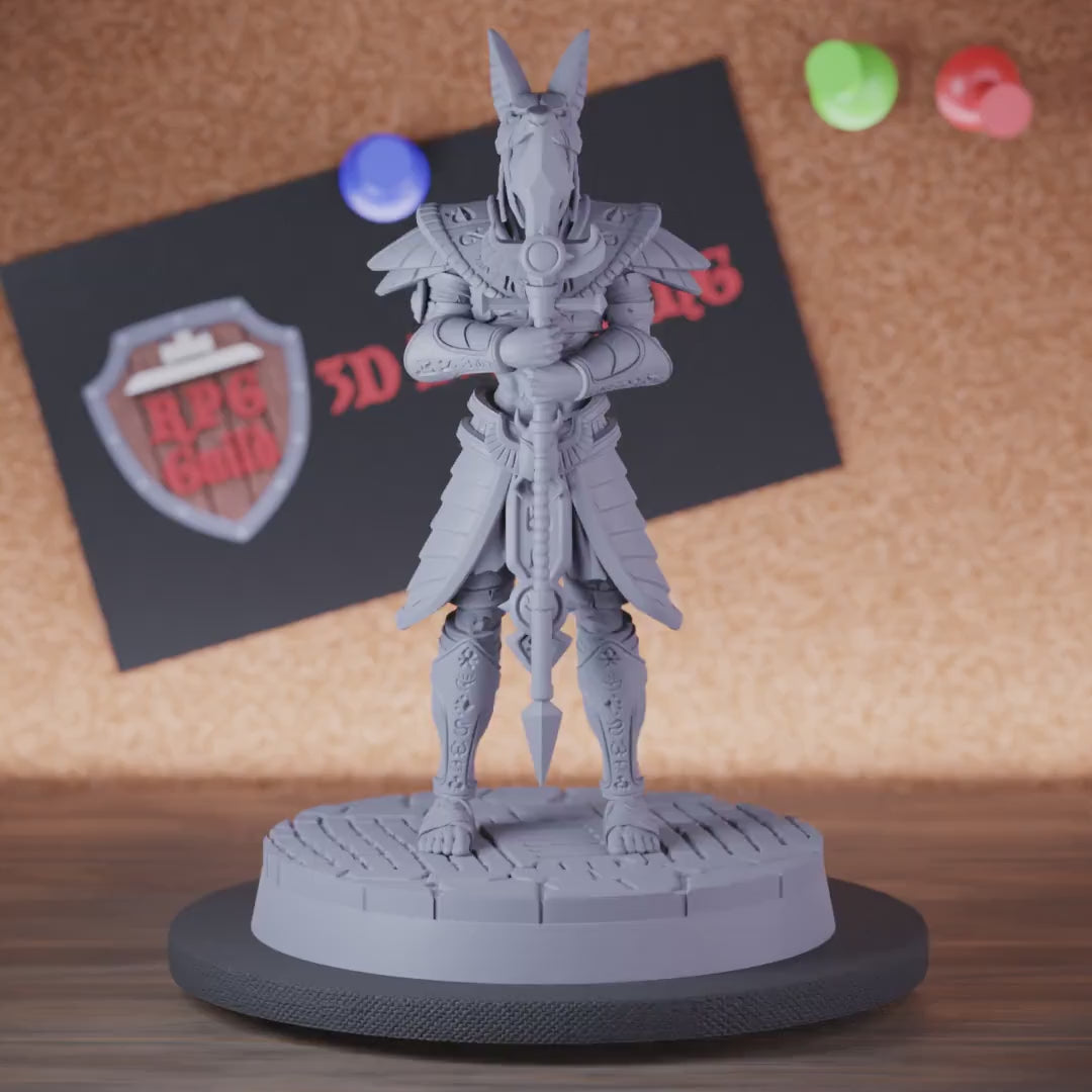 Mummy 5e | DnD Anubis Warrior Egyptian Spear Miniature