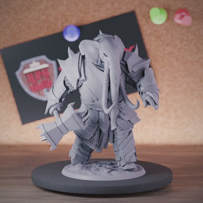 Oliphant 5e | DnD Oliphant Fighter Armored Miniature