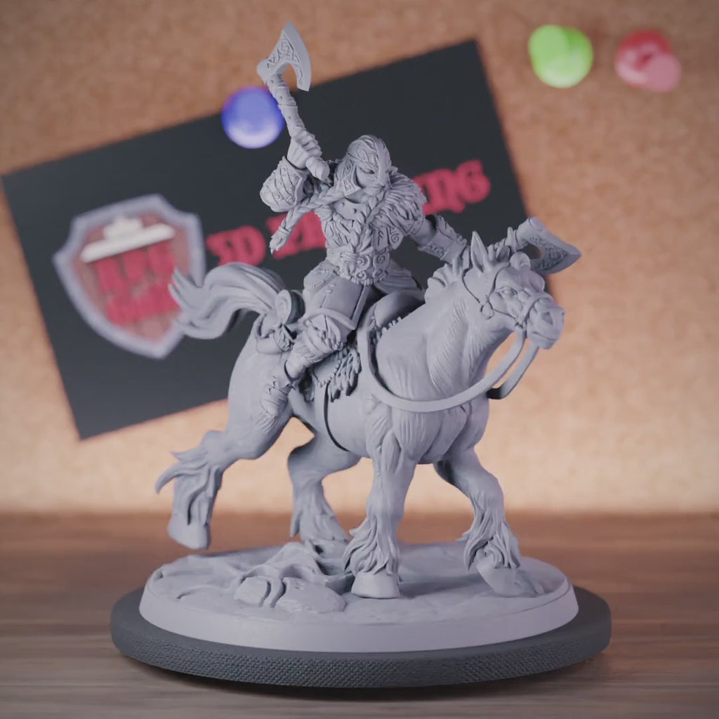 Fighter 5e | DnD Fighter Northman Horseman Miniature