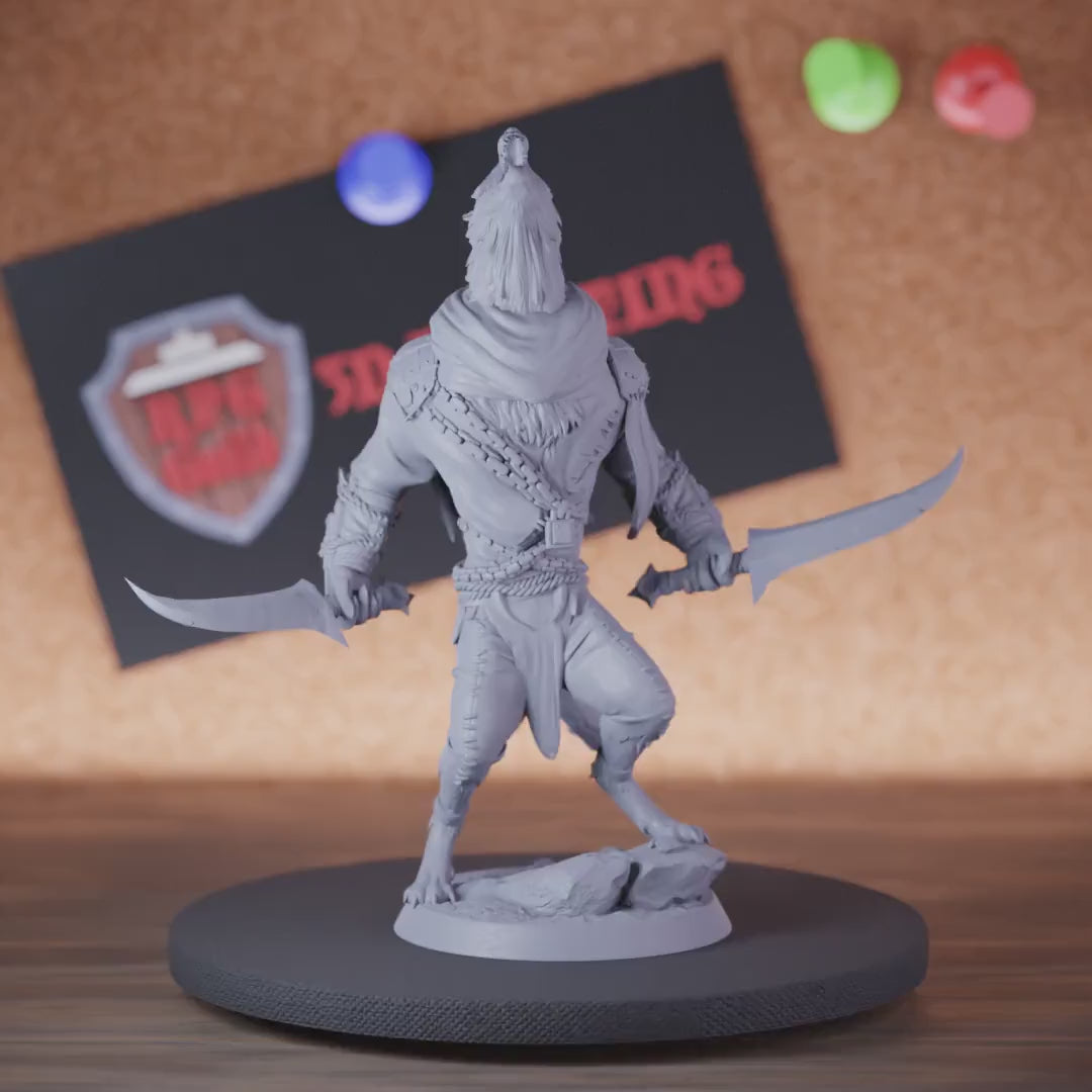 Werewolf 5e | DnD Bandit Scream Miniature