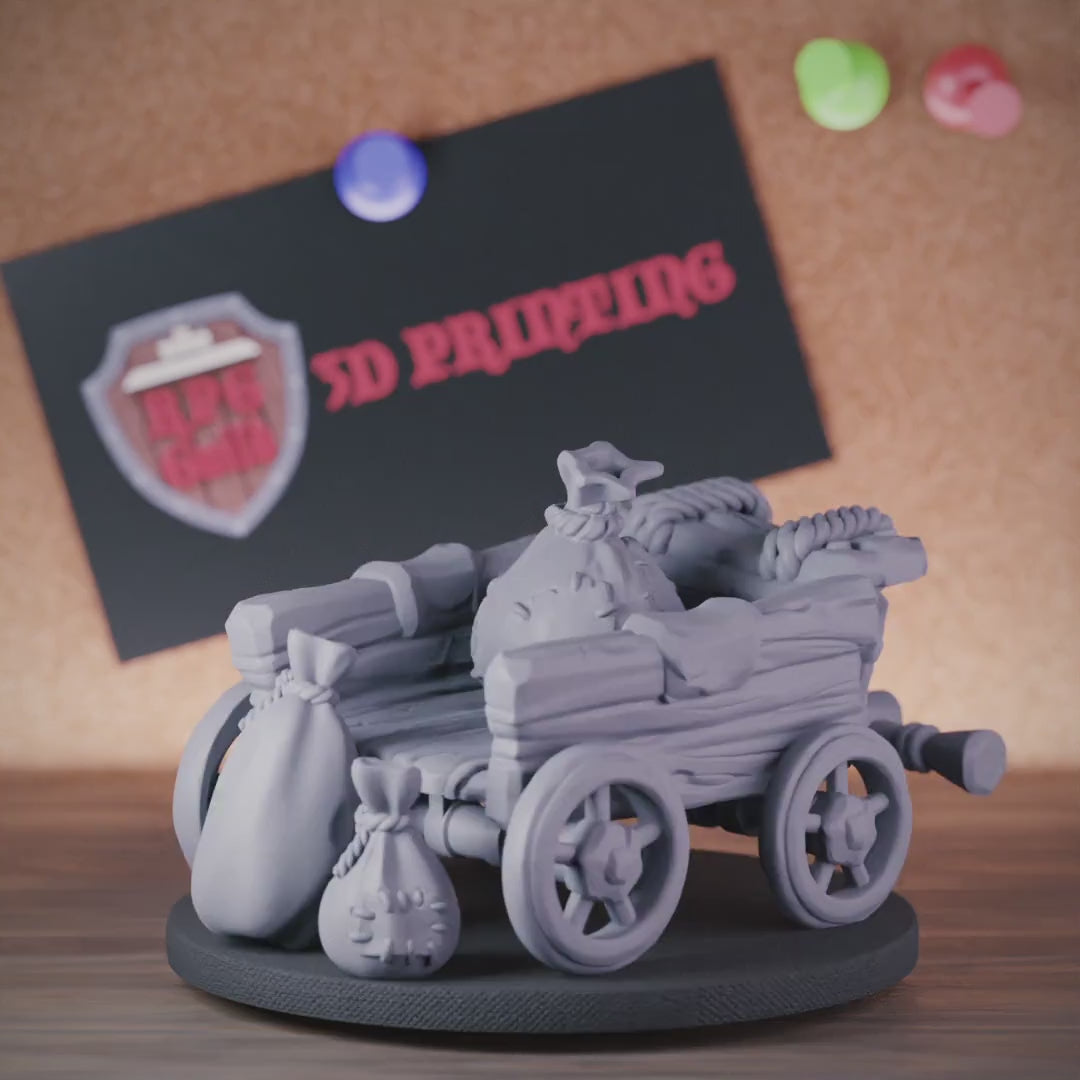 Merchant Cart 5e | DnD Chariot Wagon Miniature