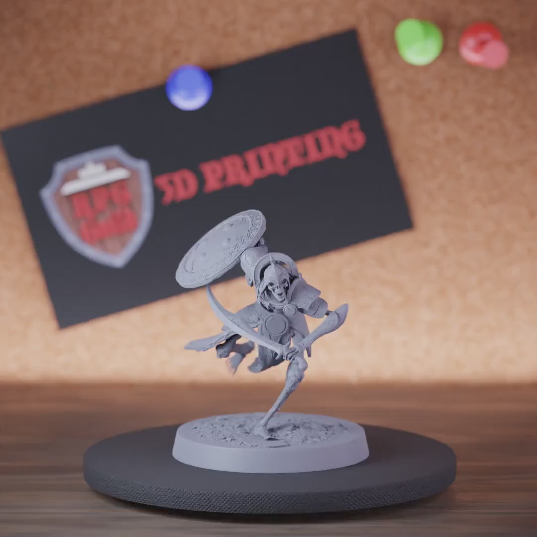 Skeleton 5e | DnD Persian Scimitar Shield Miniature