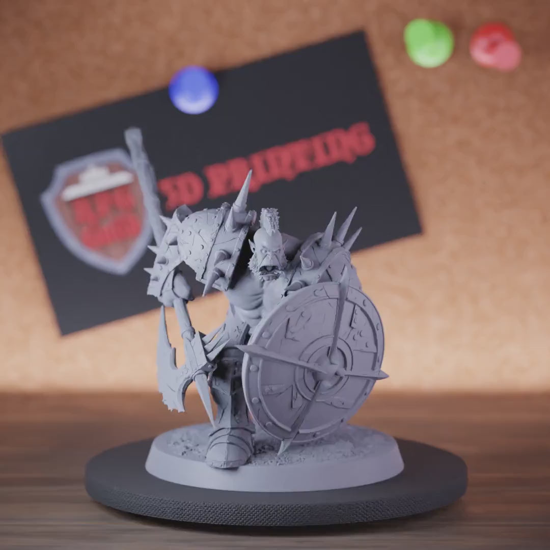 Ork 5e | DnD Infanterie Ork Hellebardenverteidiger Miniatur 