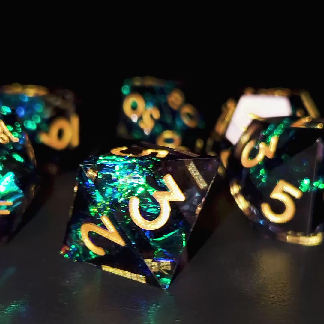 Handmade DnD Dice | Dice Set of 7 | Cosmic Magic
