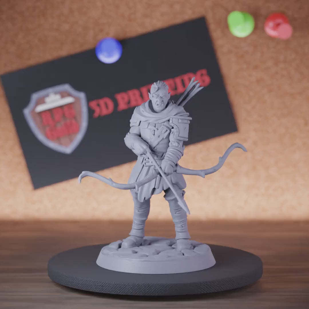 Orc 5e | DnD Half Orc Warrior Archer Miniature