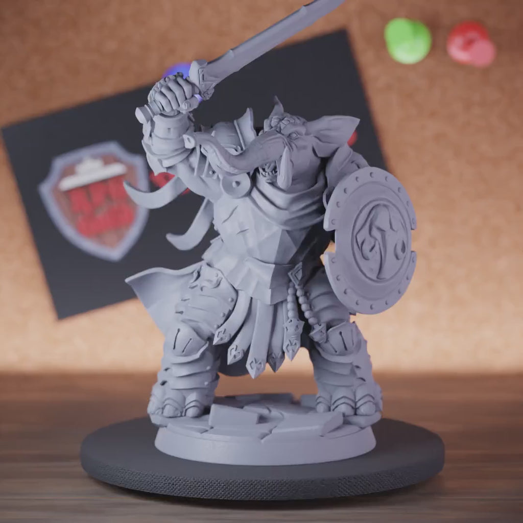 Loxodon 5e | DnD Loxodon Paladin Sword Miniature